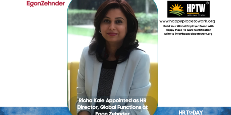 Richa Kale Appointed as HR Director, Global Functions at Egon Zehnder