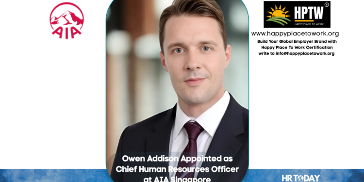 Owen Addison Appointed as Chief Human Resources Officer at AIA Singapore