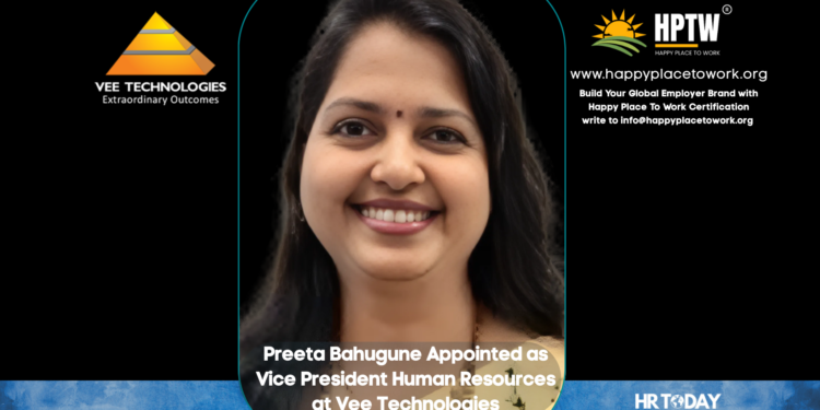 Preeta Bahugune Appointed as Vice President Human Resources at Vee Technologies