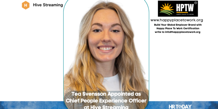 Tea Svensson Appointed as Chief People Experience Officer at Hive Streaming