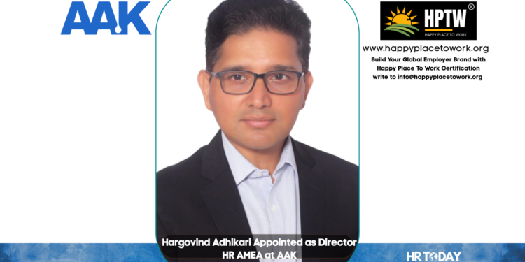 Hargovind Adhikari Appointed as Director HR AMEA at AAK