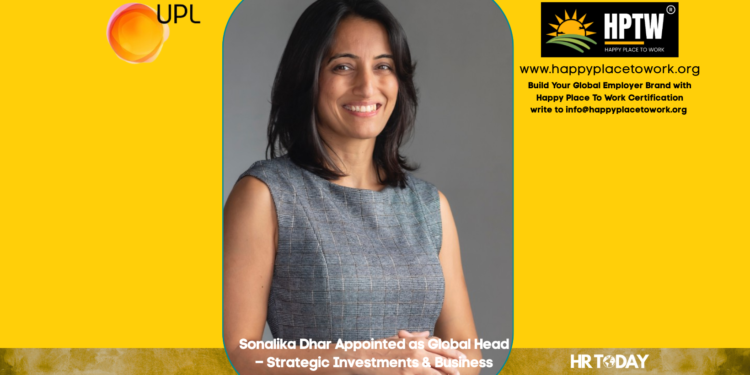 Sonalika Dhar Appointed as Global Head – Strategic Investments & Business Development at UPL