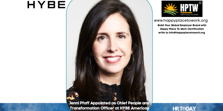 Jenni Pfaff Appointed as Chief People and Transformation Officer at HYBE Americas