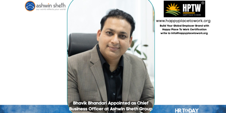 Bhavik Bhandari Appointed as Chief Business Officer at Ashwin Sheth Group