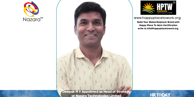 Deepak M V Appointed as Head of Strategy at Nazara Technologies Limited
