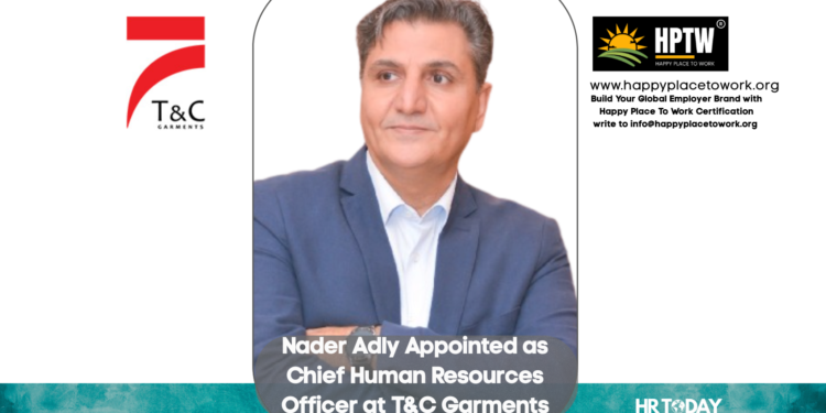 Nader Adly Appointed as Chief Human Resources Officer at T&C Garments