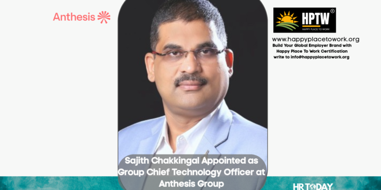 Sajith Chakkingal Appointed as Group Chief Technology Officer at Anthesis Group
