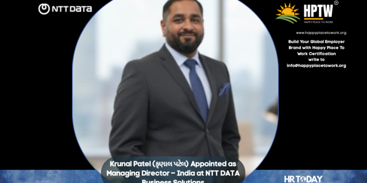 Krunal Patel (કૃણાલ પટેલ) Appointed as Managing Director – India at NTT DATA Business Solutions