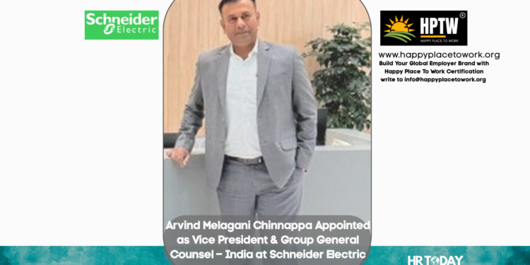 Arvind Melagani Chinnappa Appointed as Vice President & Group General Counsel – India at Schneider Electric