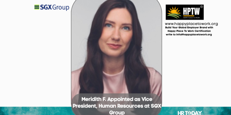 Meridith F. Appointed as Vice President, Human Resources at SGX Group