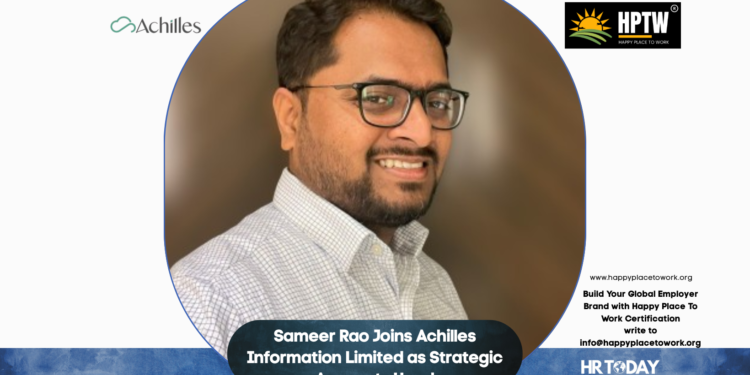 Sameer Rao Joins Achilles Information Limited as Strategic Accounts Head
