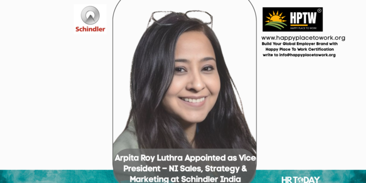 Arpita Roy Luthra Appointed as Vice President – NI Sales, Strategy & Marketing at Schindler India