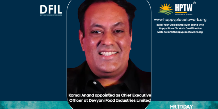 Komal Anand appointed as Chief Executive Officer at Devyani Food Industries Limited