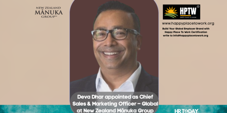 Deva Dhar appointed as Chief Sales & Marketing Officer – Global at New Zealand Mānuka Group