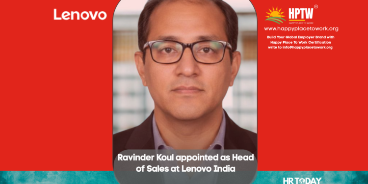 Ravinder Koul appointed as Head of Sales at Lenovo India