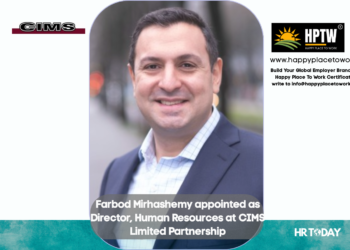 Farbod Mirhashemy appointed as Director, Human Resources at CIMS Limited Partnership