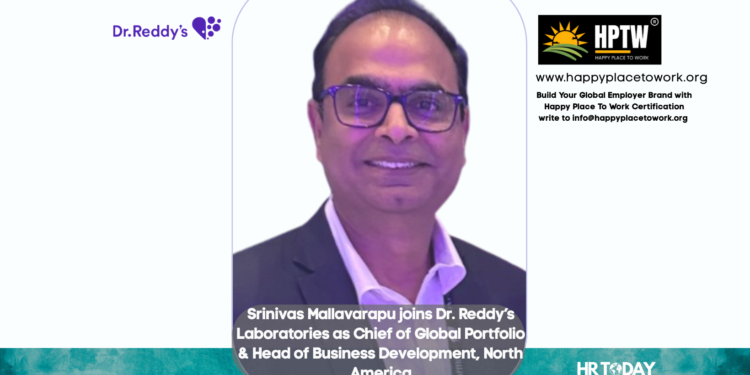 Srinivas Mallavarapu joins Dr. Reddy’s Laboratories as Chief of Global Portfolio & Head of Business Development, North America