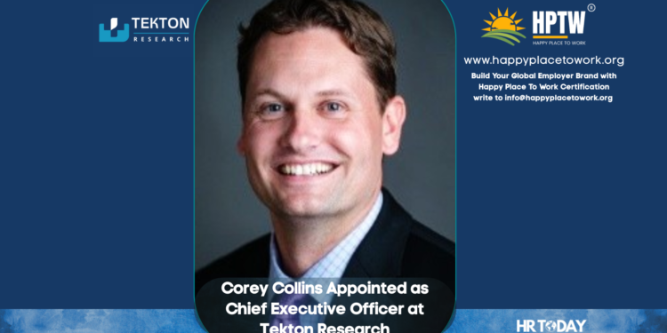 Corey Collins Appointed as Chief Executive Officer at Tekton Research