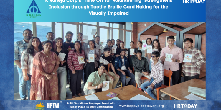 K Raheja Corp’s ‘Time Off for Volunteering’ Strengthens Inclusion through Tactile Braille Card Making for the Visually Impaired