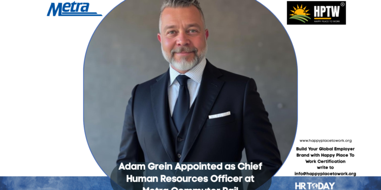 Adam Grein Appointed as Chief Human Resources Officer at Metra Commuter Rail