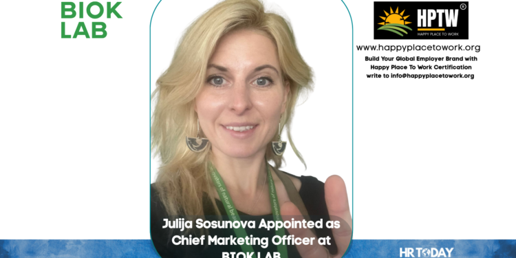Julija Sosunova Appointed as Chief Marketing Officer at BIOK LAB