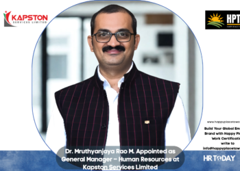 Dr. Mruthyanjaya Rao M. Appointed as General Manager – Human Resources at Kapston Services Limited