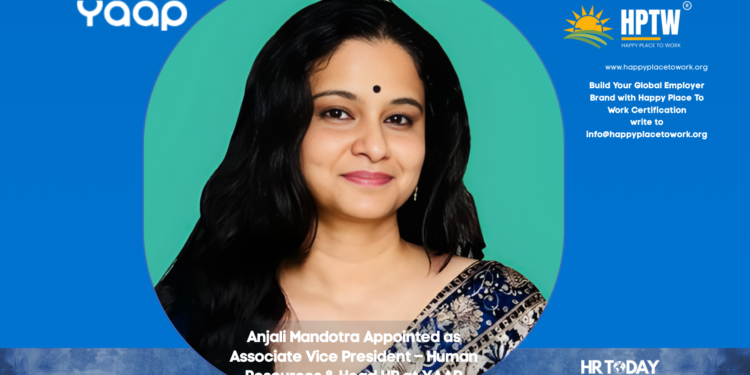 Anjali Mandotra Appointed as Associate Vice President – Human Resources & Head HR at YAAP