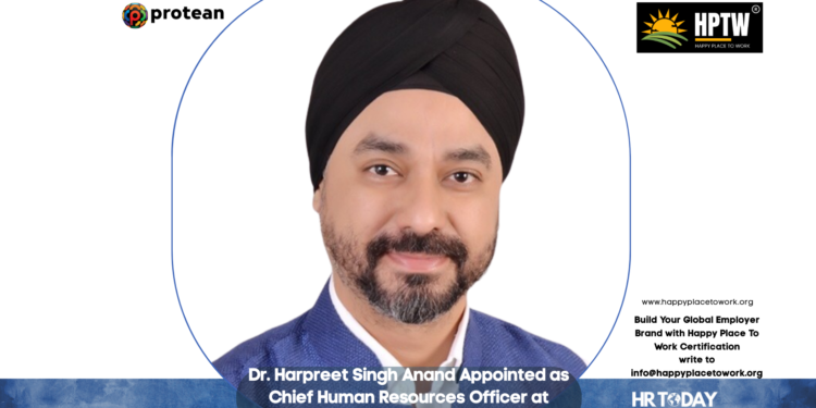 Dr. Harpreet Singh Anand Appointed as Chief Human Resources Officer at Protean eGov Technologies