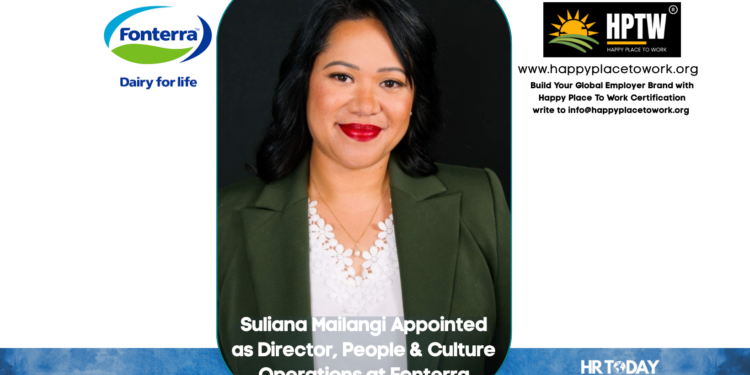 Suliana Mailangi Appointed as Director, People & Culture Operations at Fonterra