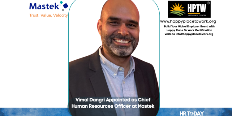 Vimal Dangri Appointed as Chief Human Resources Officer at Mastek