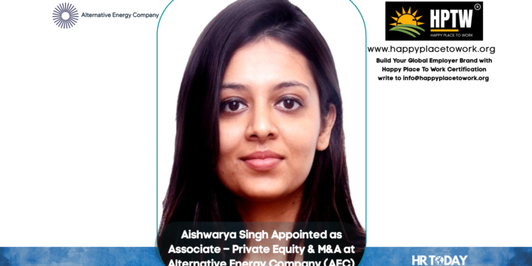 Aishwarya Singh Appointed as Associate – Private Equity & M&A at Alternative Energy Company (AEC)