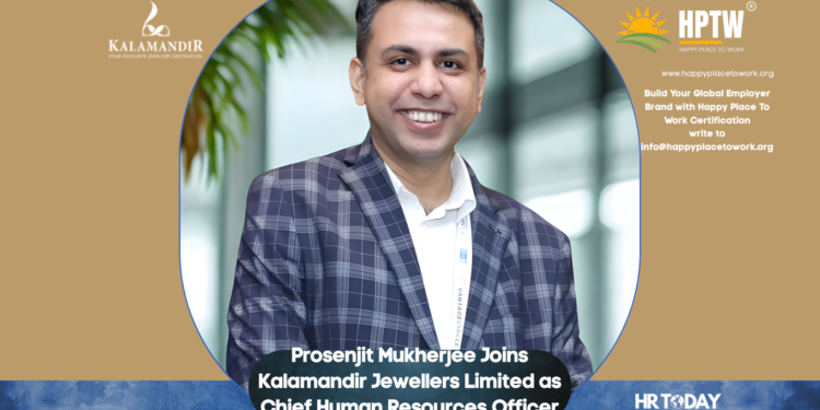 Prosenjit Mukherjee Joins Kalamandir Jewellers Limited as Chief Human Resources Officer