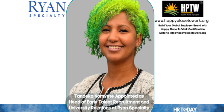 Tandeka Nomvete Appointed as Head of Early Talent Recruitment and University Relations at Ryan Specialty