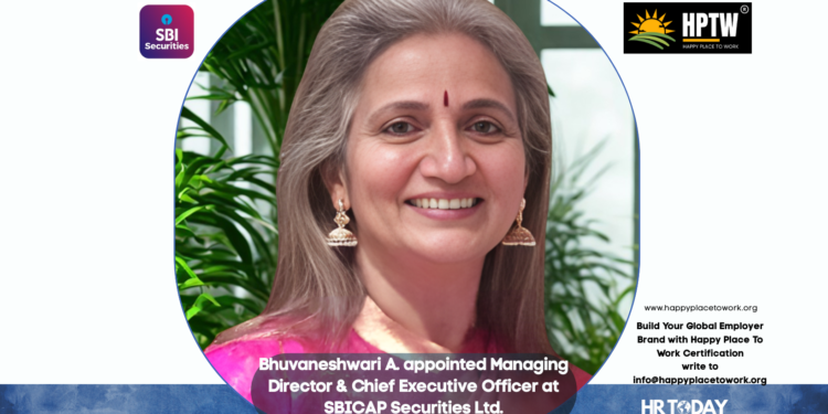 Bhuvaneshwari A. appointed Managing Director & Chief Executive Officer at SBICAP Securities Ltd.