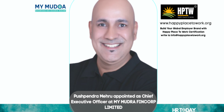 Pushpendra Mehru appointed as Chief Executive Officer at MY MUDRA FINCORP LIMITED
