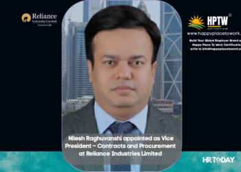 Nilesh Raghuvanshi appointed as Vice President – Contracts and Procurement at Reliance Industries Limited