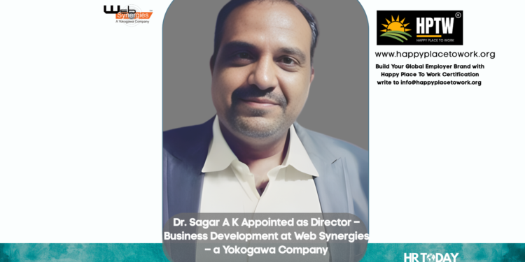 Dr. Sagar A K Appointed as Director – Business Development at Web Synergies – a Yokogawa Company