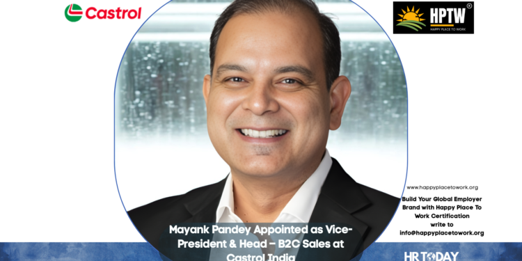 Mayank Pandey Appointed as Vice-President & Head – B2C Sales at Castrol India
