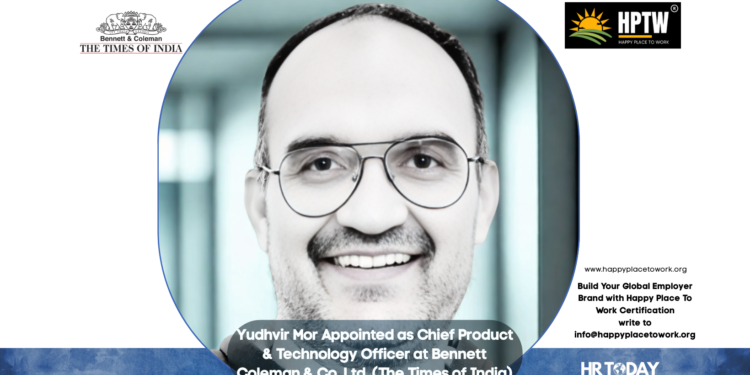 Yudhvir Mor Appointed as Chief Product & Technology Officer at Bennett Coleman & Co. Ltd. (The Times of India)