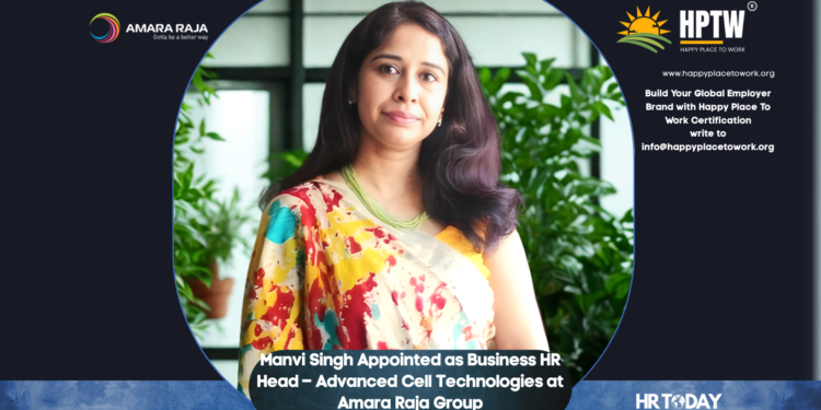 Manvi Singh Appointed as Business HR Head – Advanced Cell Technologies at Amara Raja Group
