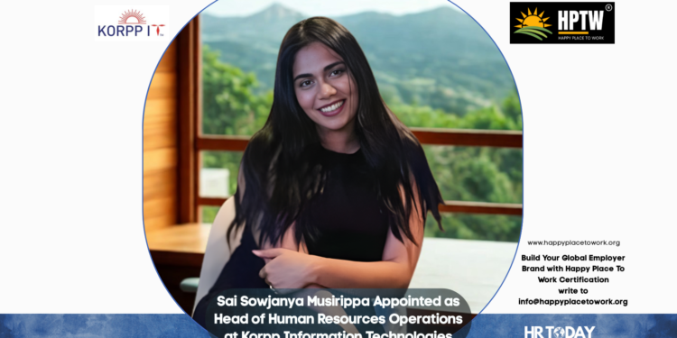 Sai Sowjanya Musirippa Appointed as Head of Human Resources Operations at Korpp Information Technologies