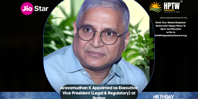 Aravamudhan K Appointed as Executive Vice President (Legal & Regulatory) at JioStar