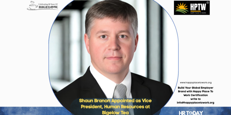 Shaun Branon Appointed as Vice President, Human Resources at Bigelow Tea