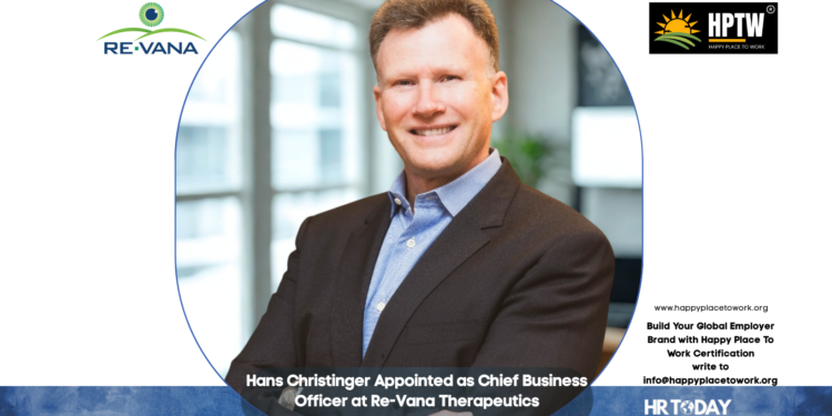 Hans Christinger Appointed as Chief Business Officer at Re-Vana Therapeutics