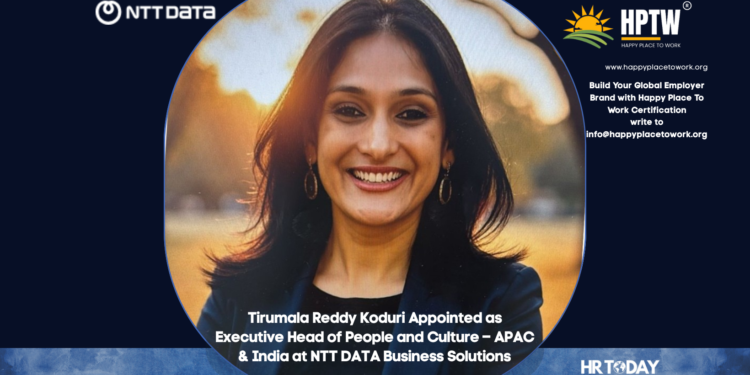 Tirumala Reddy Koduri Appointed as Executive Head of People and Culture – APAC & India at NTT DATA Business Solutions