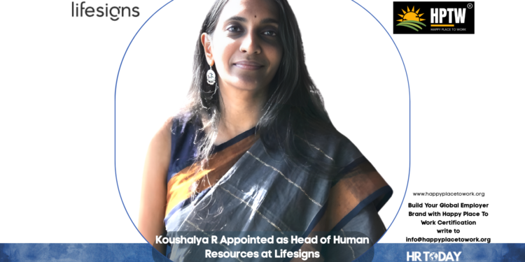 Koushalya R Appointed as Head of Human Resources at Lifesigns