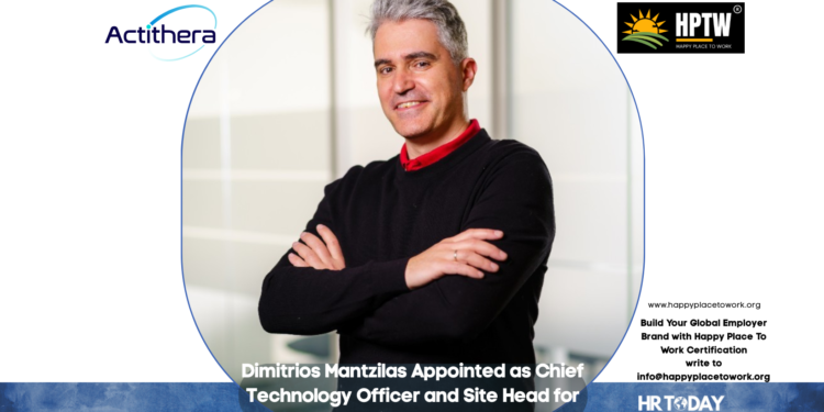 Dimitrios Mantzilas Appointed as Chief Technology Officer and Site Head for Actithera Oslo