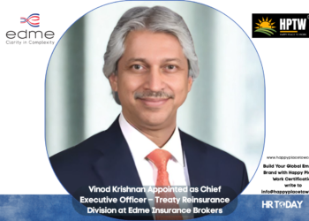 Vinod Krishnan Appointed as Chief Executive Officer – Treaty Reinsurance Division at Edme Insurance Brokers