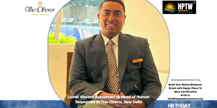 Lionel Vincent Appointed as Head of Human Resources at The Oberoi, New Delhi