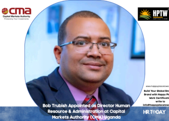 Bob Trubish Appointed as Director Human Resource & Administration at Capital Markets Authority (CMA) Uganda